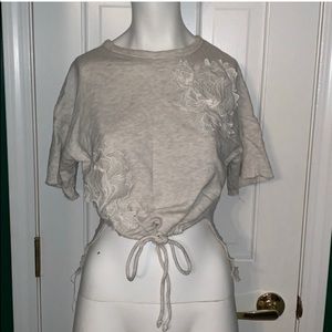 Lavender Field Crop Sweater Size Small